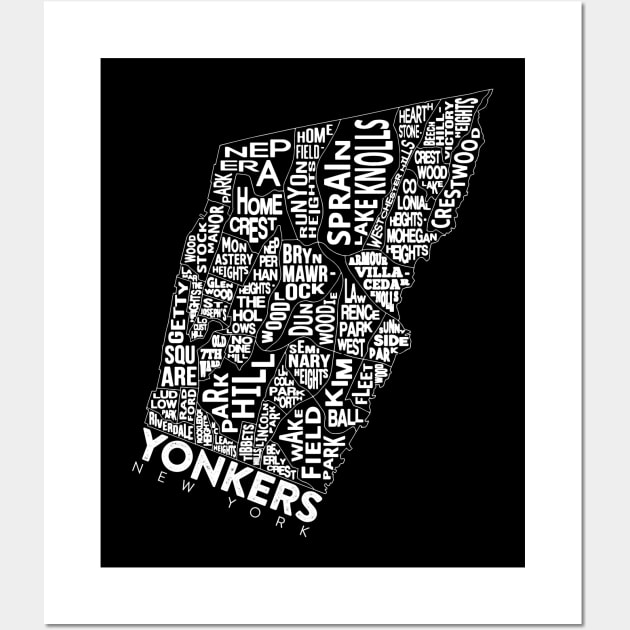 Yonkers Neighborhoods Wall Art by JP